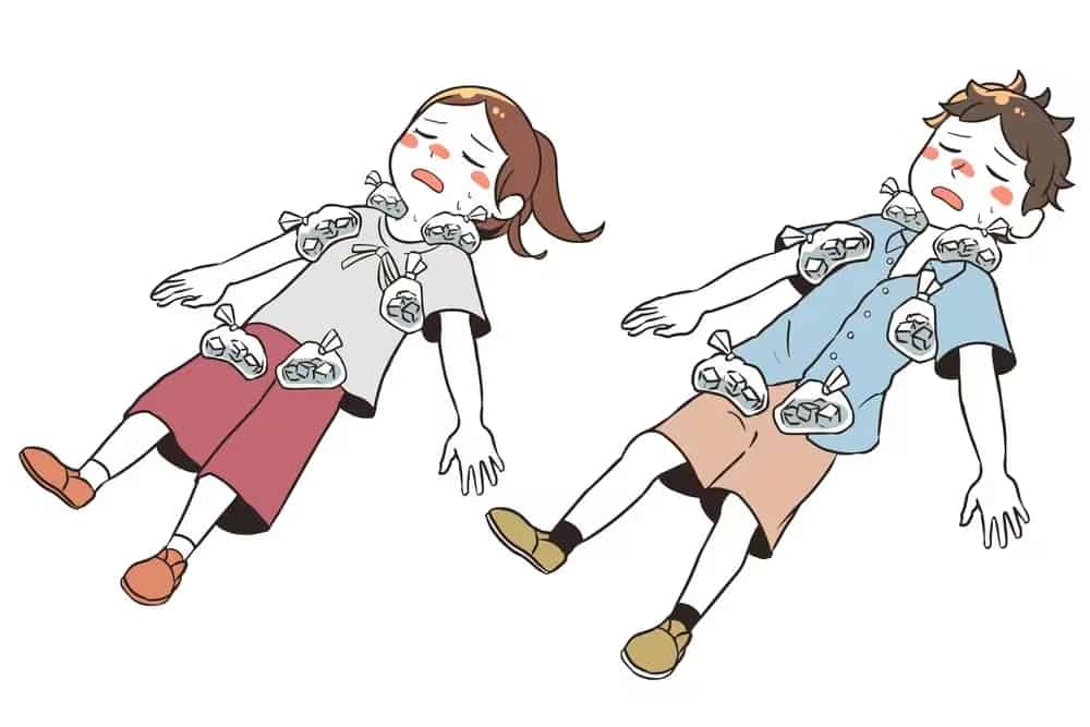冷敷位置示意图