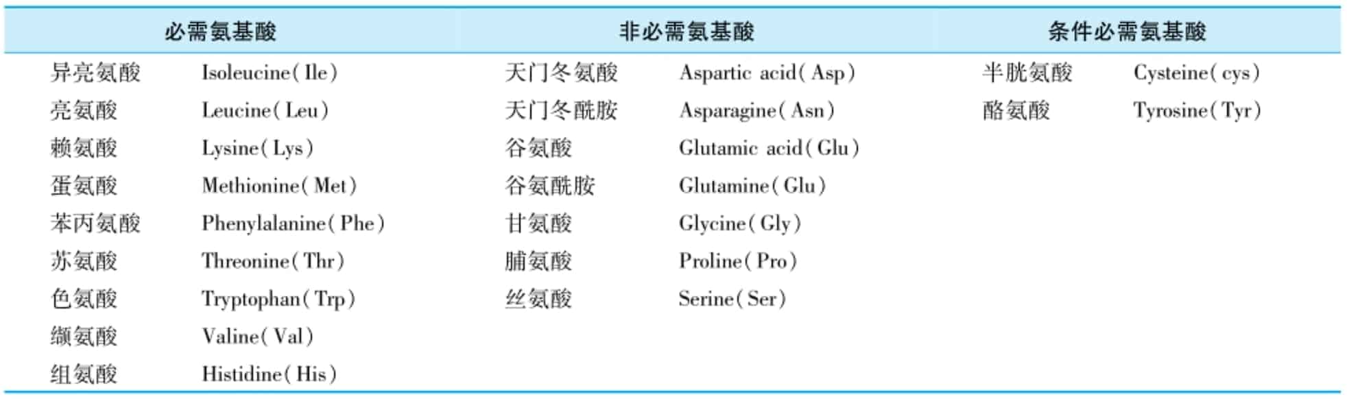 必需氨基酸